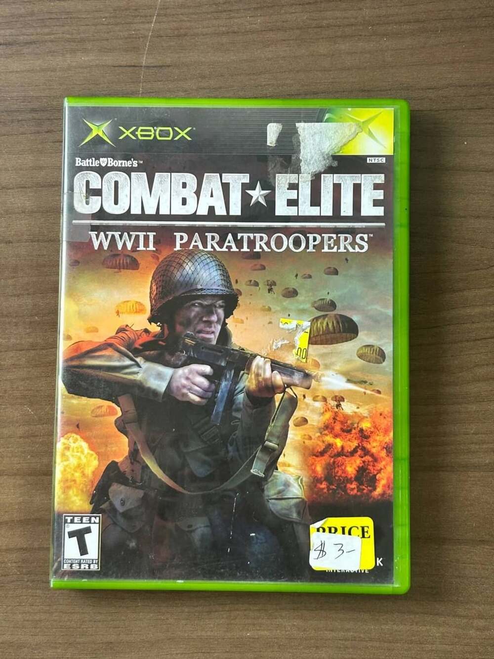 Combat Elite WWII Paratroopers Original Xbox 2005 Disc Case SouthPeak